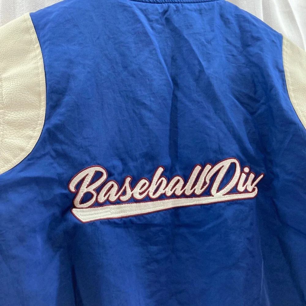 Zara Kids Baseball Div Jacket Varsity Bomber‎ Blue White Size 9-10 EUC